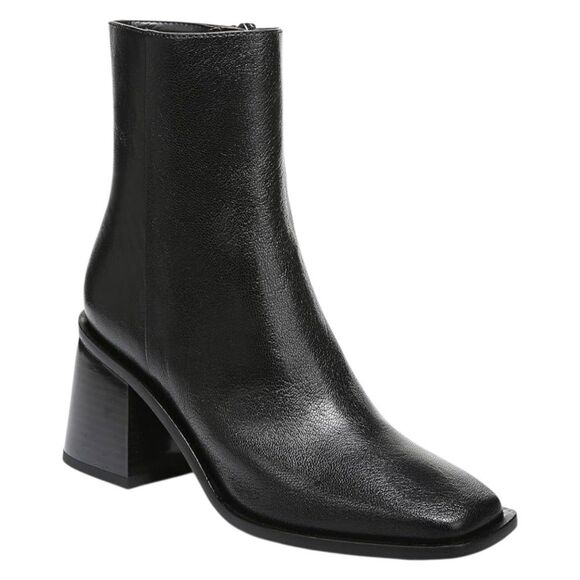 Sam Edelman Women's Size 9M Winnie Fashion Black Leather Ankle Boots Block Heels - Picture 14 of 16